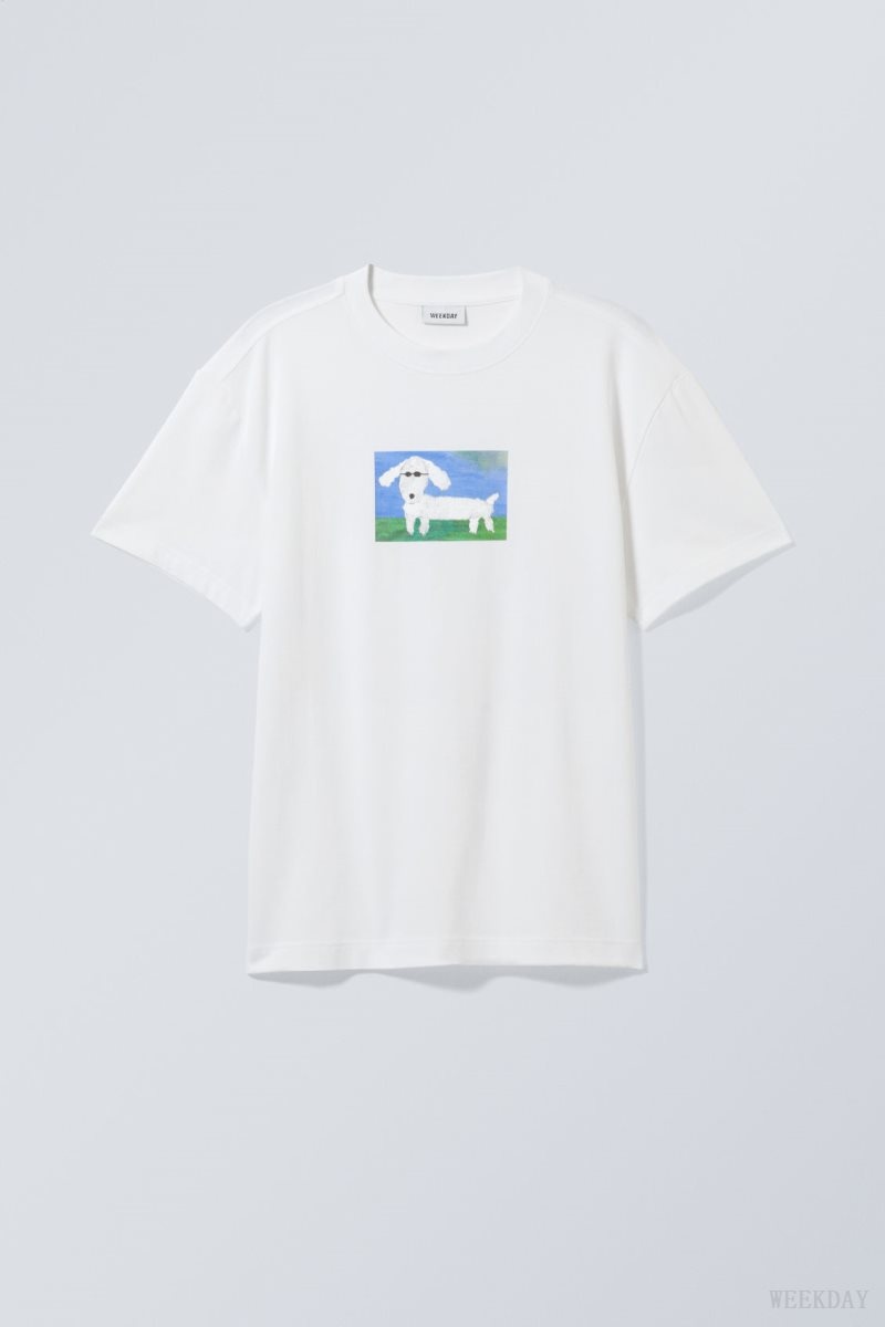 Paper Dog Weekday Oversized Graphic Printed T-shirt | GWNW7060