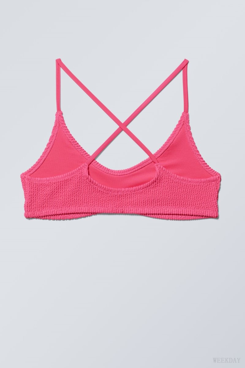 Pink Weekday Structured Bikini Top | XPQN0492