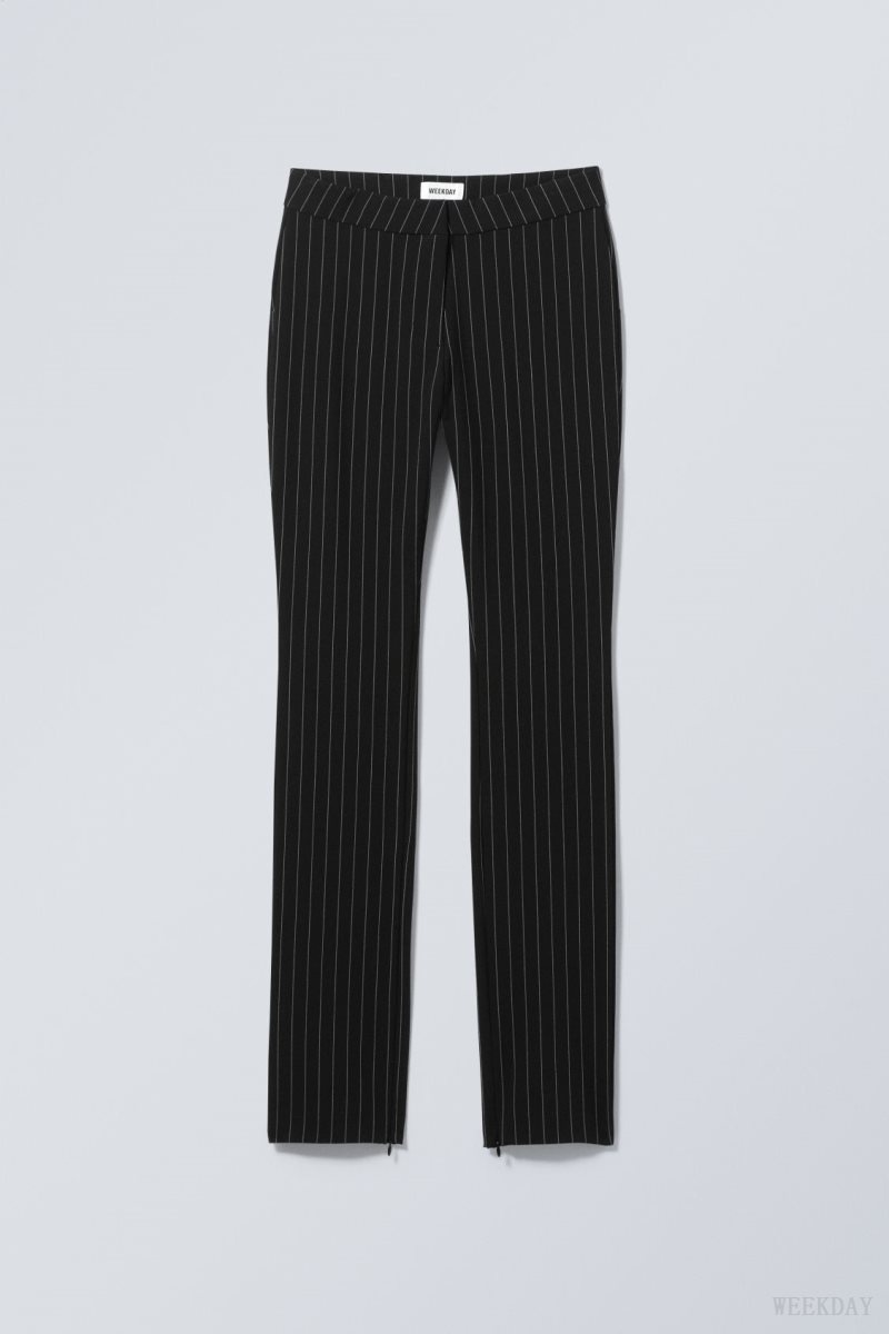 Pinstripe Weekday Dessa slim Trousers | ZEXT1527