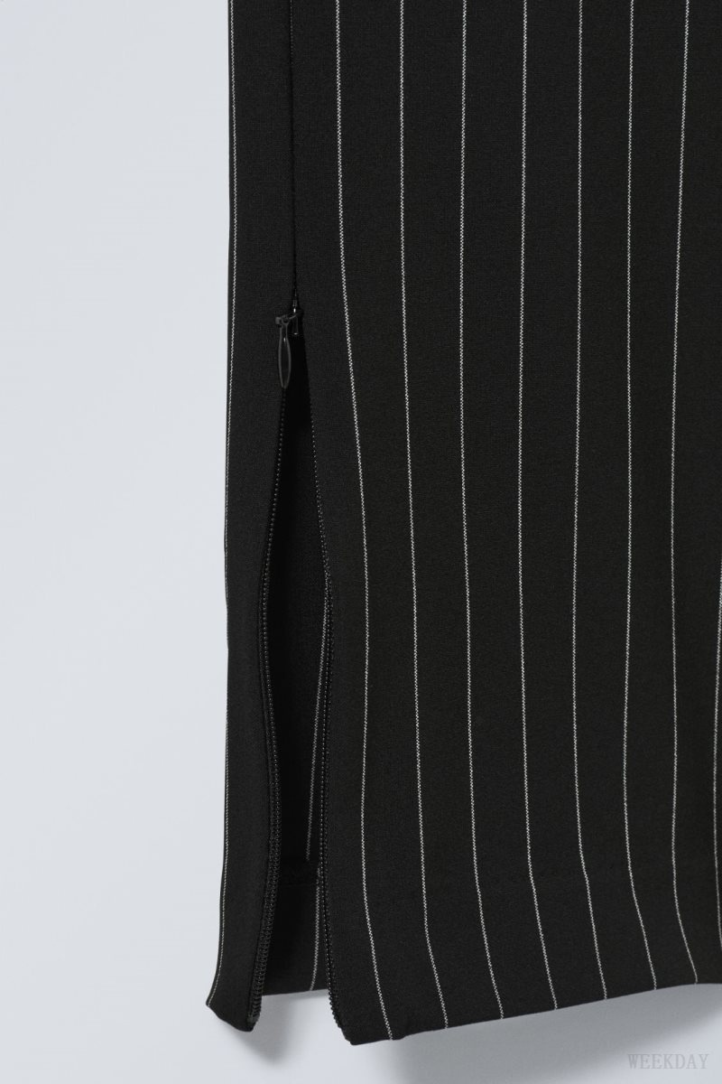 Pinstripe Weekday Dessa slim Trousers | ZEXT1527