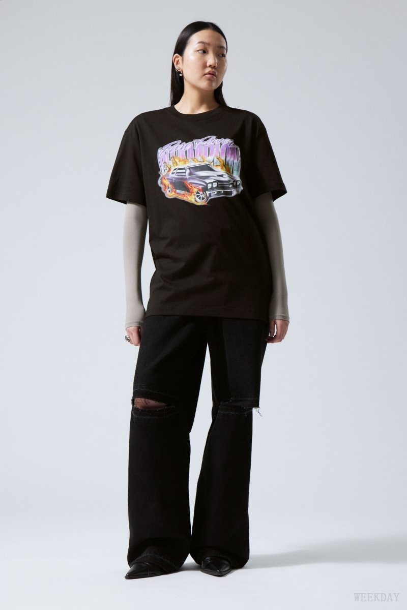 Pure Power Champion Weekday Oversized Graphic Printed T-shirt | SYGN8279