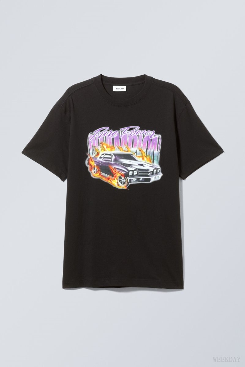 Pure Power Champion Weekday Oversized Graphic Printed T-shirt | SYGN8279