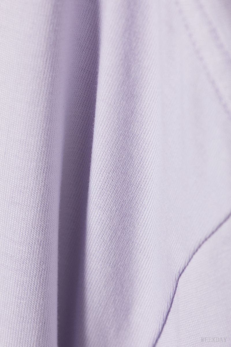 Purple Weekday Oversized Heavyweight T-shirt | BCQU9166