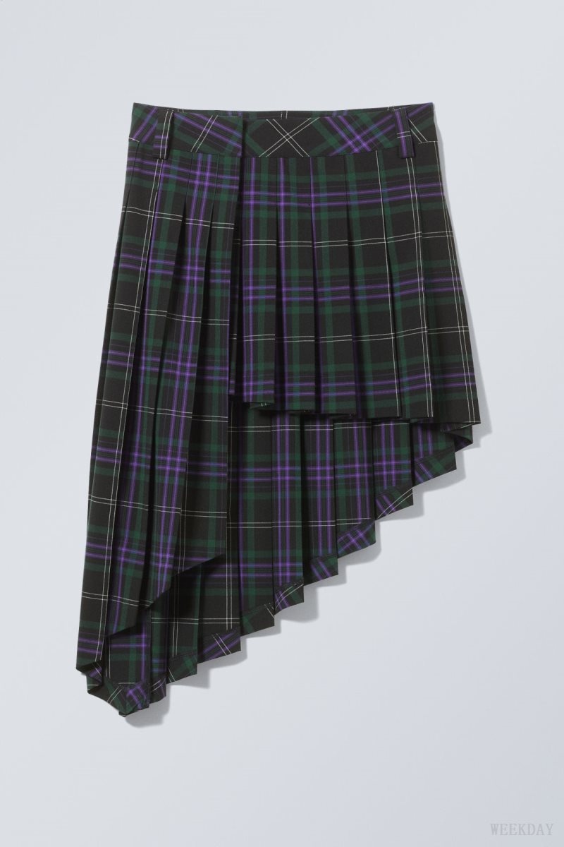 Purple Weekday Skylar Pleated Midi Skirt | JIKS4201