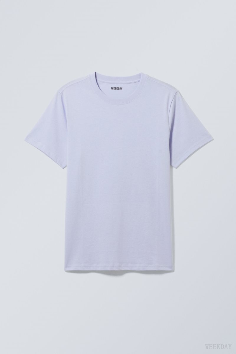 Purple Weekday Standard Midweight T-shirt | KYIU3817