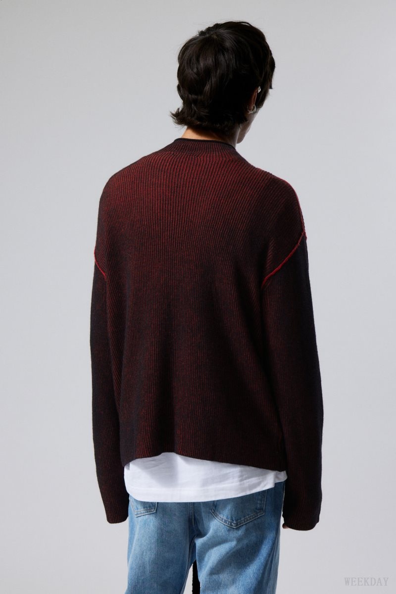 Red Weekday Holger Regular Wool Mockneck | SNBO9397