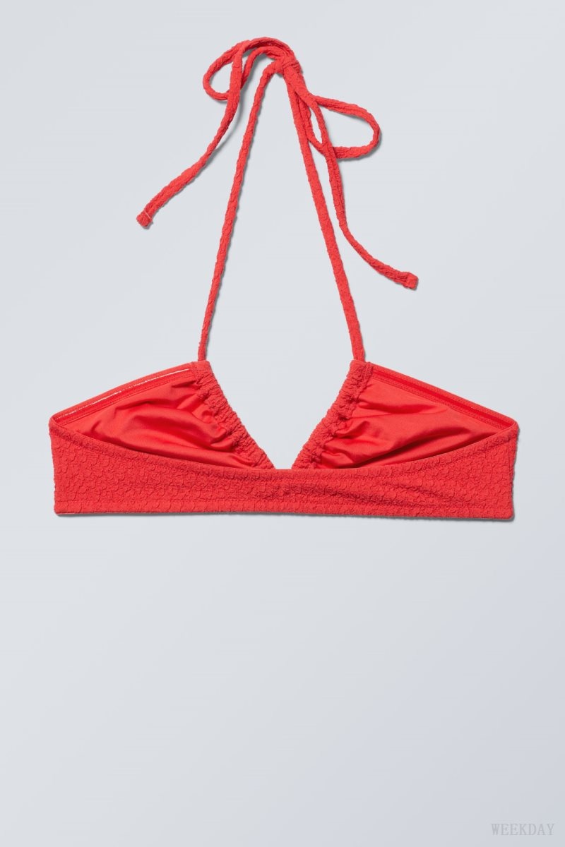 Red Weekday Structured Bikini Top | ILMQ0192