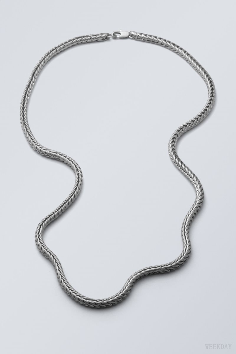 Silver Weekday Karim Snake Chain Necklace | BBPC6216