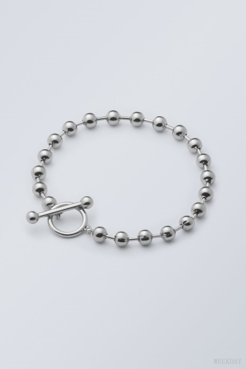 Silver Weekday Metal Ball Bracelet | VAHT6801