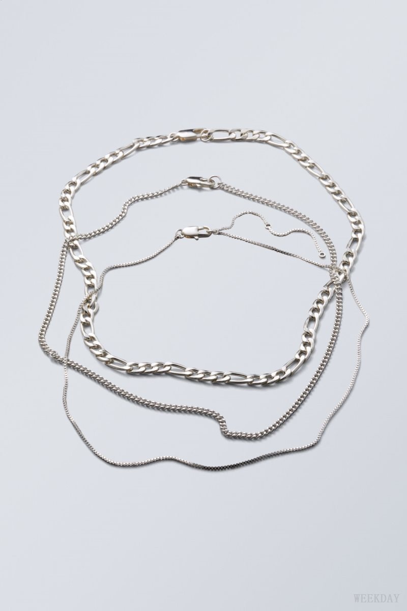 Silver Weekday Unity Necklace Set | AGPJ8227