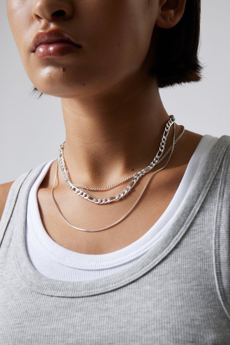 Silver Weekday Unity Necklace Set | YABG2521