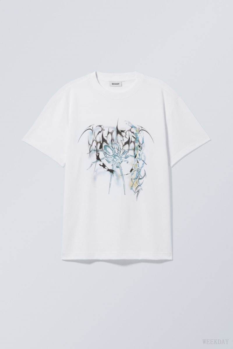 Spider Stars Weekday Oversized Graphic Printed T-shirt | KIVQ4039