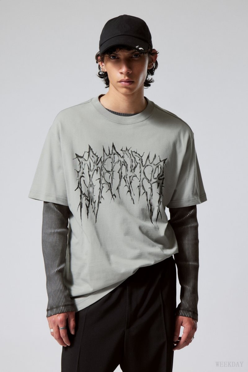 Spikey Dreamer Weekday Oversized Graphic Printed T-shirt | XNTH7776