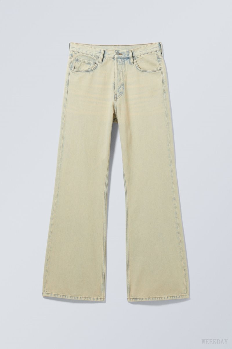 Sunbleached Weekday Time Bleached Bootcut Jeans | LVHY8864