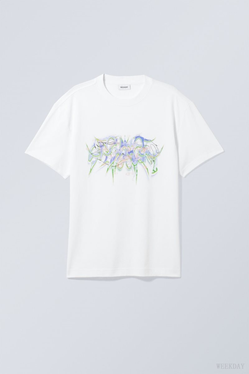 System Weekday Oversized Graphic Printed T-shirt | VZGY1167