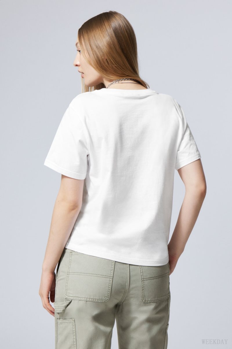 White Light Weekday Essence Standard T-shirt | NQGS4694