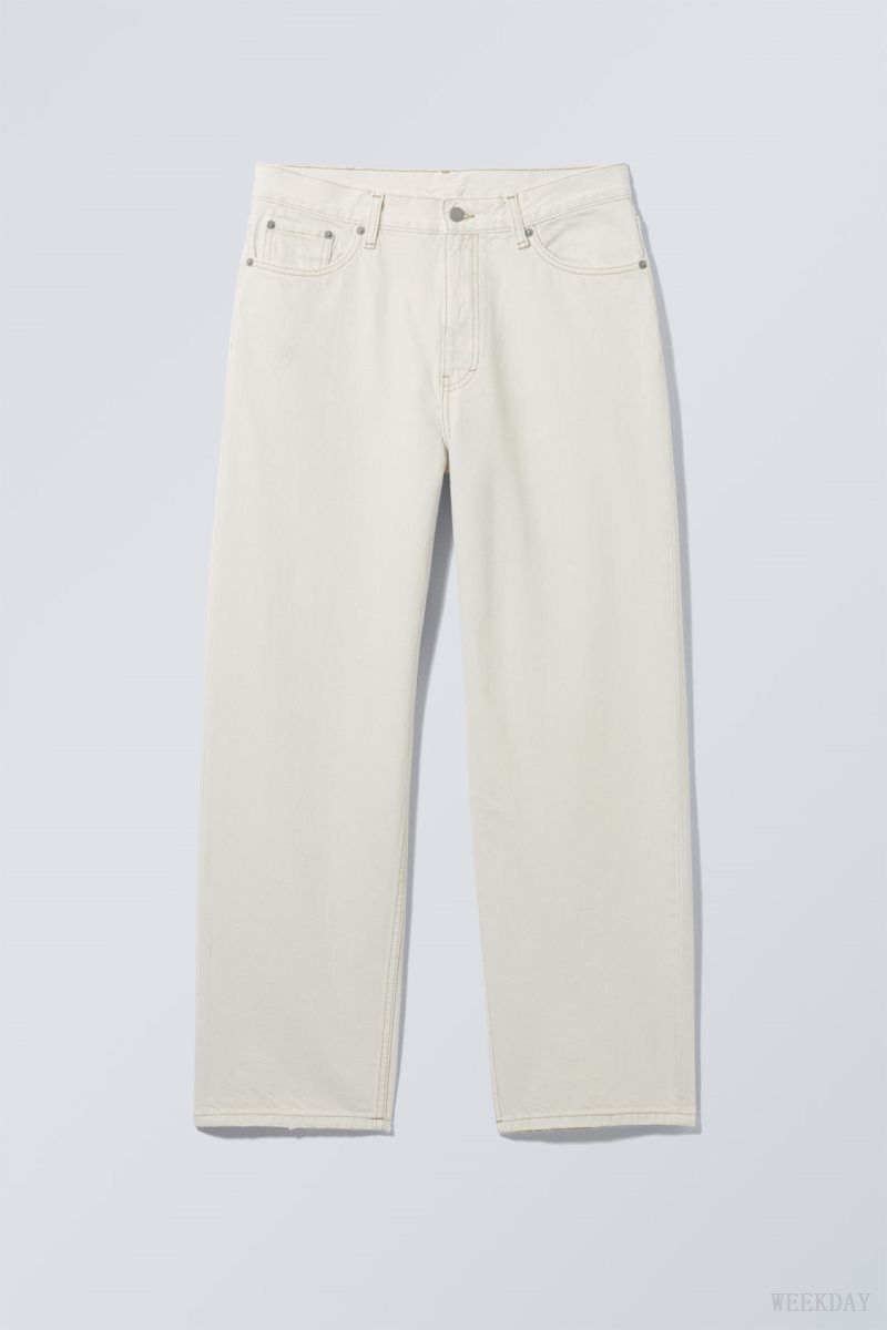 White Weekday Galaxy Loose Straight Jeans | QNMD1450