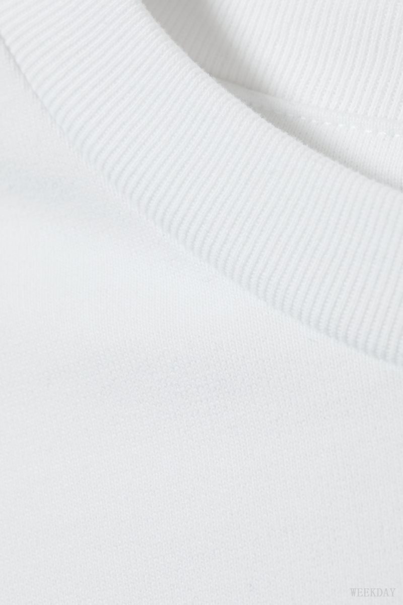 White Weekday Great Boxy Heavyweight T-Shirt | LVCY4146