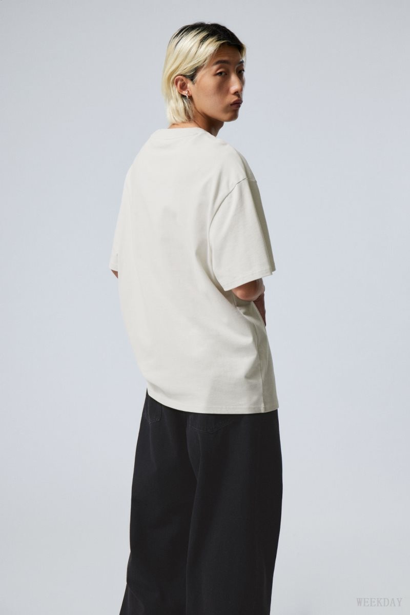 White Weekday Great Heavyweight T-shirt | UGYF0779