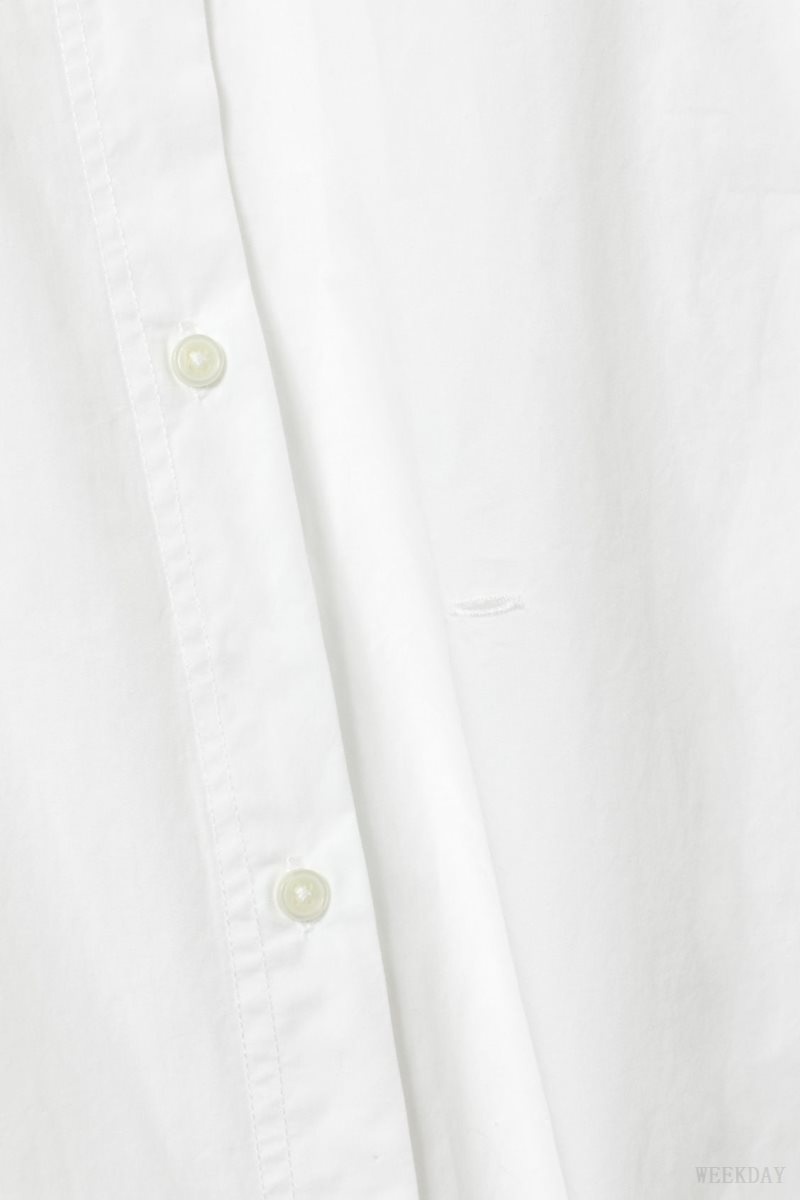 White Weekday June Fitted Shirt | WUDD8003