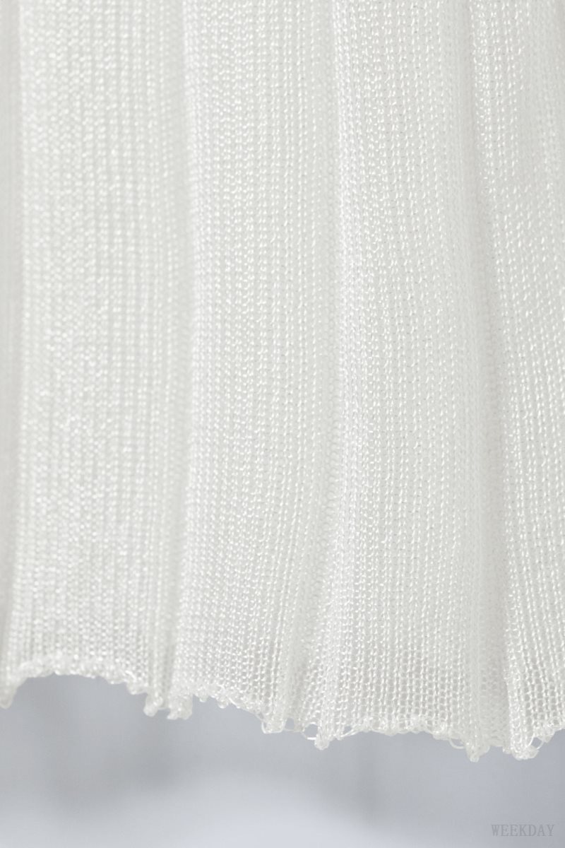 White Weekday Mary Sheer Knitted Sweater | CSZQ5931