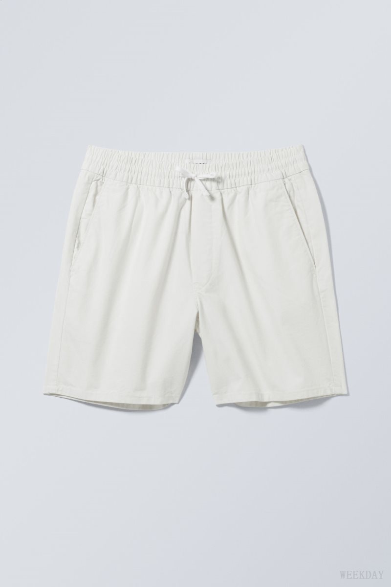 White Weekday Olsen Regular Shorts | PFDU9599