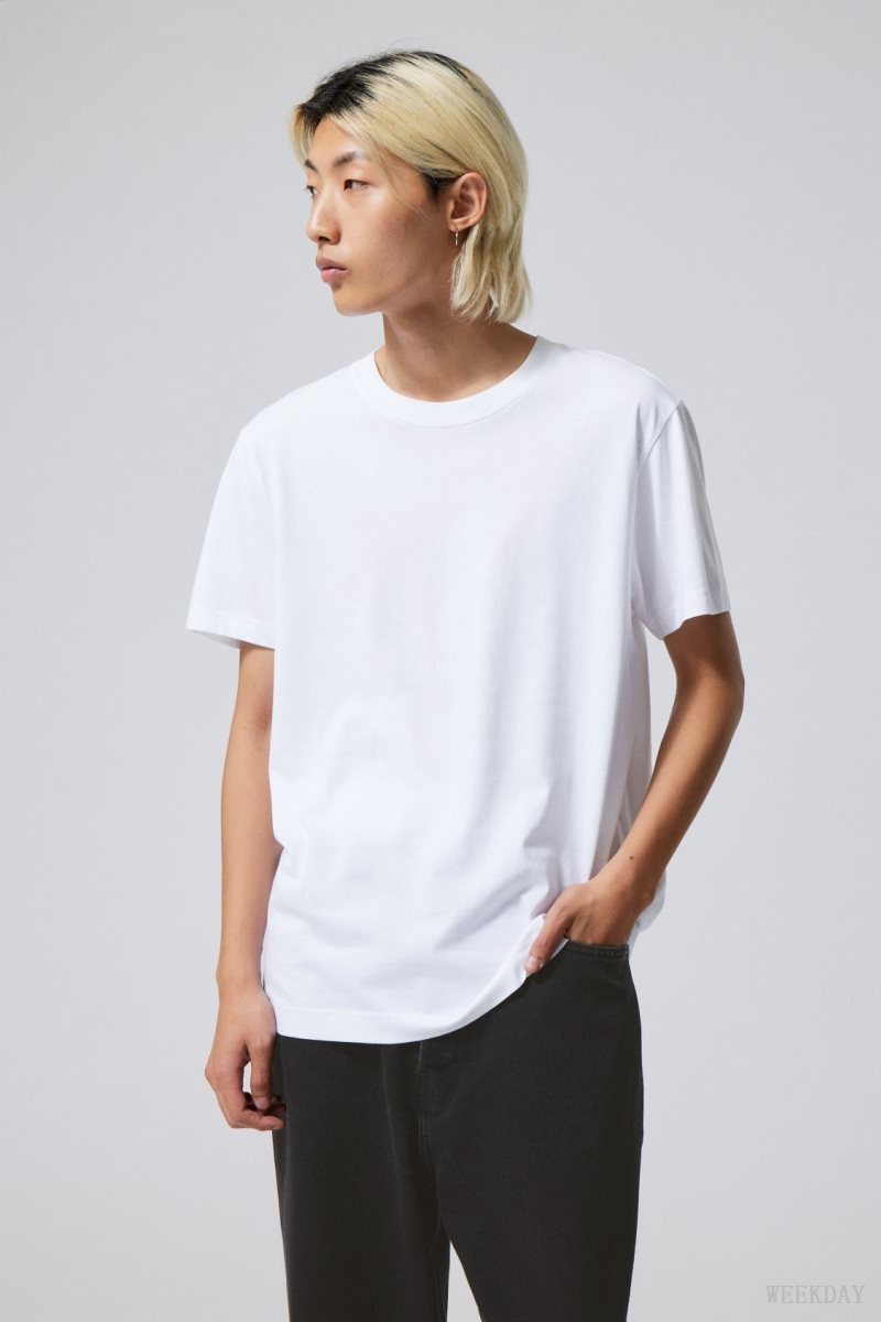 White Weekday Relaxed Midweight T-shirt | JWZI2450