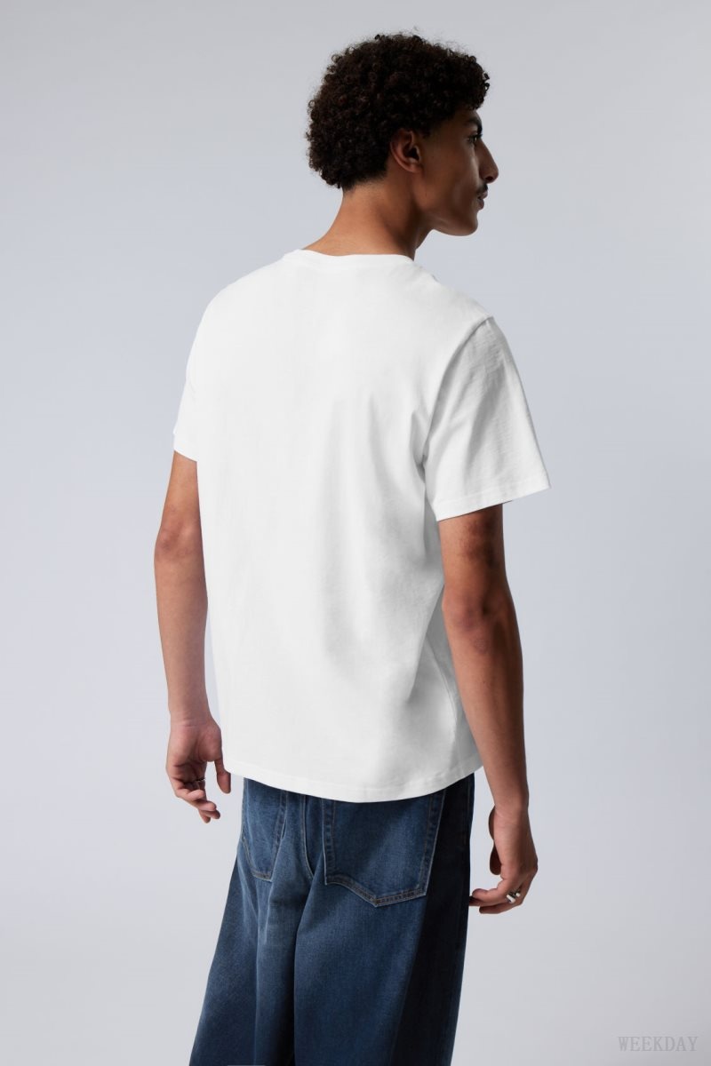 White Weekday Standard Midweight T-shirt | DAGM0268