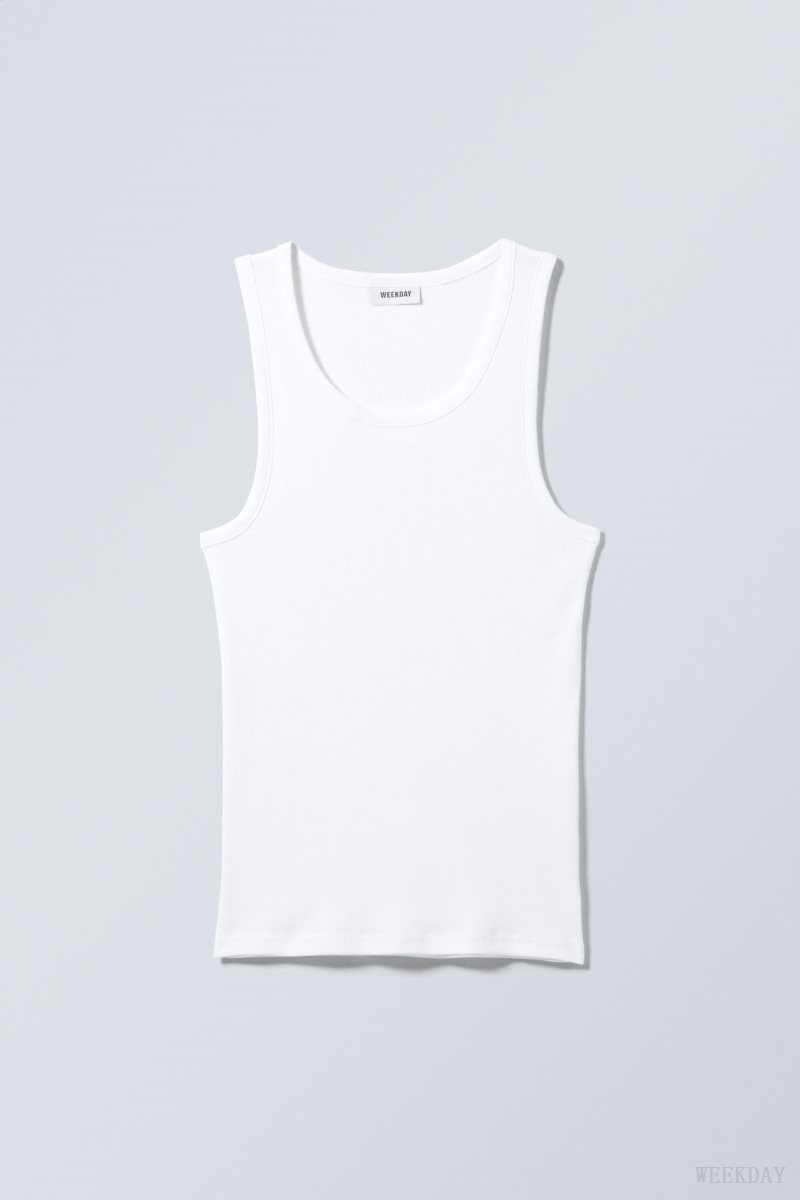 White Weekday Standard Tank Top | UTJA1735